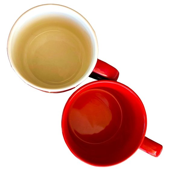 Two (2) Starbucks Christmas Coffee Mugs Red Gold Letters & Ornaments 2012 & 2017 - Picture 6 of 10